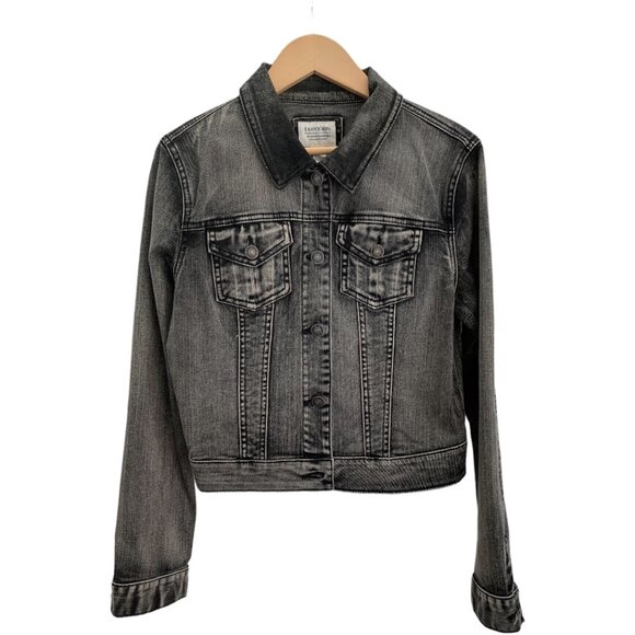 Forever 21 I Love H81 Heritage Cotton Denim Jacket Grey Washed Size Medium - Picture 2 of 5